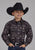 Roper Kids Boys Pop Color Aztec Grey 100% Cotton L/S Shirt