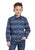 Roper Kids Boys Aztec Serape Print Blue 100% Cotton L/S Shirt