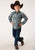 Roper Kids Boys Fog Aztec Grey 100% Cotton L/S Shirt