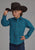 Roper Kids Boys Micro Aztec Blue 100% Cotton L/S Shirt