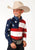 Roper Kids Boys Pieced Stars and Stripes Red/Blue 100% Cotton Btn L/S Shirt