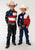 Roper Kids Boys Pieced Stars and Stripes Red/Blue 100% Cotton Btn L/S Shirt