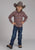Roper Kids Boys 2242 Sangria Paisley Wine 100% Cotton L/S Shirt