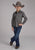 Roper Kids Boys 2243 Garnet Foulard Grey 100% Cotton L/S Shirt