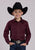 Roper Kids Boys Garnet Medallion Wine 100% Cotton L/S Shirt