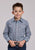 Roper Kids Boys Vintage Scroll Foulard Blue 100% Cotton L/S Shirt