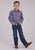 Roper Kids Boys 2496 Heritage Paisley Wine/Blue 100% Cotton L/S Shirt