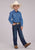Roper Kids Boys 2497 Ribbon Medallion Blue 100% Cotton L/S Shirt