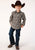 Roper Boys Kids Green 100% Cotton Pine Paisley L/S Shirt
