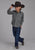 Roper Kids Boys Acorn Foulard Brown 100% Cotton L/S Shirt