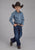 Roper Kids Boys River Paisley Blue 100% Cotton L/S Shirt
