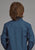 Roper Kids Boys Stretch Diamond Blue Cotton Blend L/S Shirt