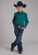 Roper Kids Boys 2249 Black Fill Teal 100% Cotton L/S Shirt