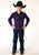 Roper Boys Kids Purple 100% Cotton Solid Black Fill L/S Shirt