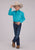Roper Kids Boys 2509 Stretch Poplin Turquoise Cotton Blend L/S Shirt