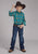 Roper Kids Boys Real Plaid Teal 100% Cotton L/S Shirt