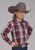 Roper Kids Boys 2248 Plaid Wine/Smoke 100% Cotton L/S Shirt