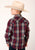 Roper Boys Kids Wine 100% Cotton Plaid L/S Shirt