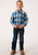 Roper Kids Boys Blue 100% Cotton L/S Shirt