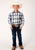 Roper Kids Boys Denim Ombre Blue 100% Cotton L/S Shirt