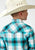 Roper Boys Poplin Plaid Turquoise Cotton Blend L/S Shirt