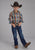 Roper Kids Boys Falling Leaves Plaid Multi-Color 100% Cotton L/S Shirt