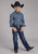 Roper Kids Boys 2239 Cobalt Paisley Blue 100% Cotton Btn L/S Shirt