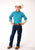 Roper Boys Kids Turquoise 100% Cotton Foulard BD L/S Button Shirt