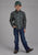 Roper Kids Boys Acorn Foulard Brown 100% Cotton Btn L/S Shirt