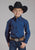 Roper Kids Boys 2249 Black Fill Blue 100% Cotton Btn L/S Shirt