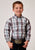 Roper Kids Boys 1941 Cloud Plaid Grey 100% Cotton Btn L/S Shirt