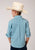 Roper Boys Kids Turquoise Cotton Blend Stretch Check BD L/S Button Shirt