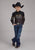 Roper Kids Boys Scribble Bullriders Black 100% Cotton L/S Shirt