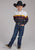Roper Kids Boys Sunset Horse Border Black 100% Cotton L/S Shirt