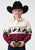 Roper Kids Boys 1905 Bull Aztec Border Red 100% Cotton L/S Shirt