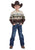 Roper Kids Boys Country Trails Border Brown 100% Cotton L/S Shirt