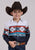 Roper Kids Boys Aztec Ombre Border Blue/White 100% Cotton L/S Shirt