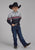 Roper Kids Boys Ombre Aztec Border Black/Grey 100% Cotton L/S Shirt