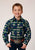 Roper Boys Aztec Allover Blue 100% Cotton L/S Shirt