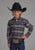 Roper Kids Boys Horizontal Rodeo Stripe Black 100% Cotton L/S Shirt