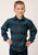 Roper Boys Kids Blue 100% Cotton Turquoise Blanket BD L/S Shirt