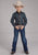 Roper Kids Boys 2123 Vertical Stripe Blue 100% Cotton L/S Shirt