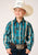 Roper Kids Boys Aztec Stripe Green 100% Cotton L/S Shirt
