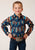 Roper Boys Navy Aztec Stripe Blue 100% Cotton L/S Shirt