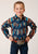 Roper Boys Navy Aztec Stripe Blue 100% Cotton L/S Shirt