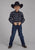 Roper Kids Boys 2205 Unlined Flannel Black 100% Cotton L/S Shirt