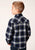 Roper Boys Unlined Plaid Blue 100% Cotton L/S Shirt