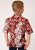 Roper Kids Boys 1480 Hawaiian Horseshoes Red 100% Cotton S/S Shirt