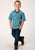 Roper Kids Boys Victorian Foulard Blue 100% Cotton S/S Shirt