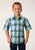 Roper Boys Meadow Plaid Green 100% Cotton S/S Shirt